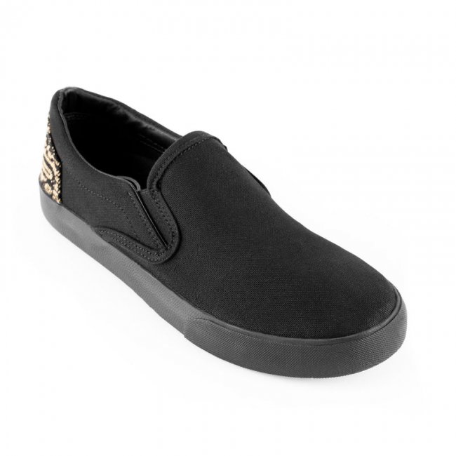 Inkkas Women's All Black Slip On (SHOE ART CONTEST)