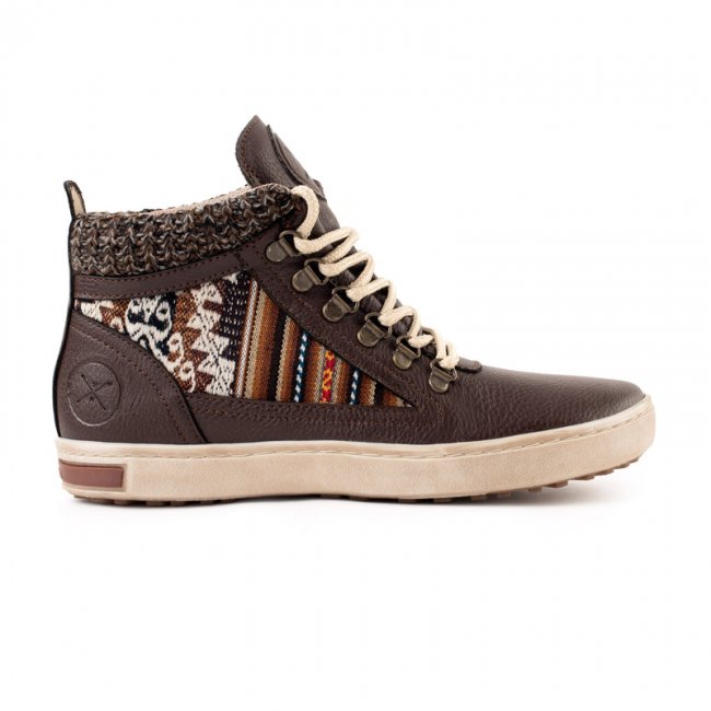 Inkkas Men's Brown Leather - Vegan Camping Boot