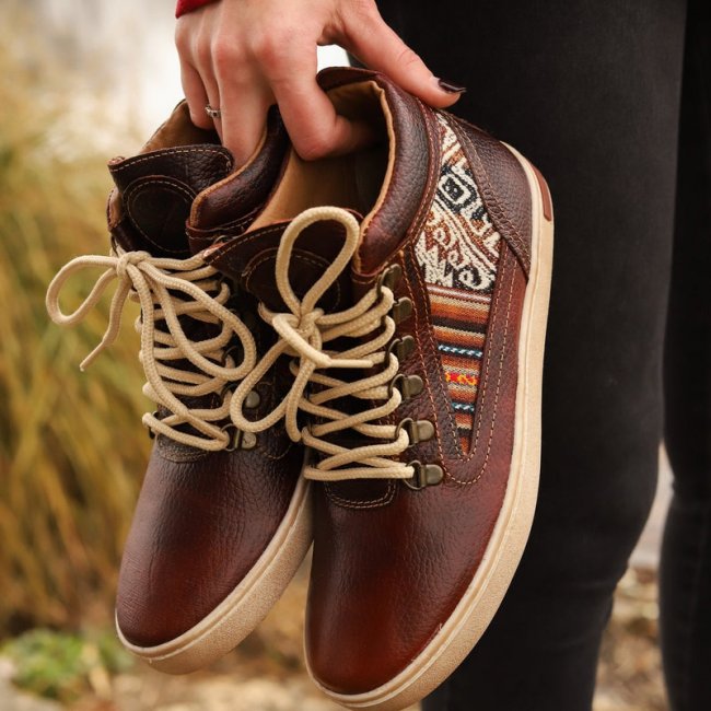 Inkkas Women's Brown Leather Camping Boot