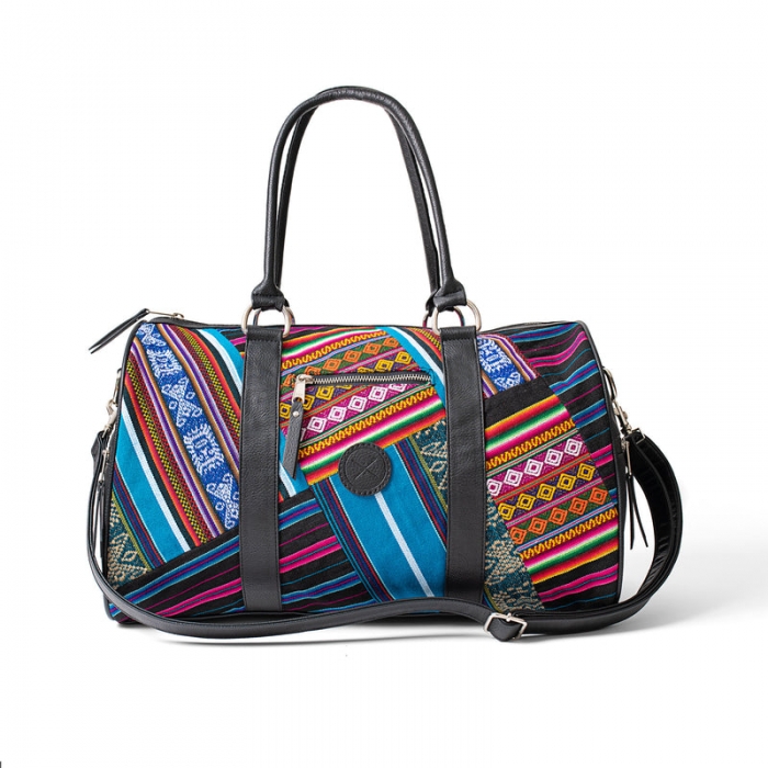 Inkkas Bluebird Patchwork Weekender Duffle Bag