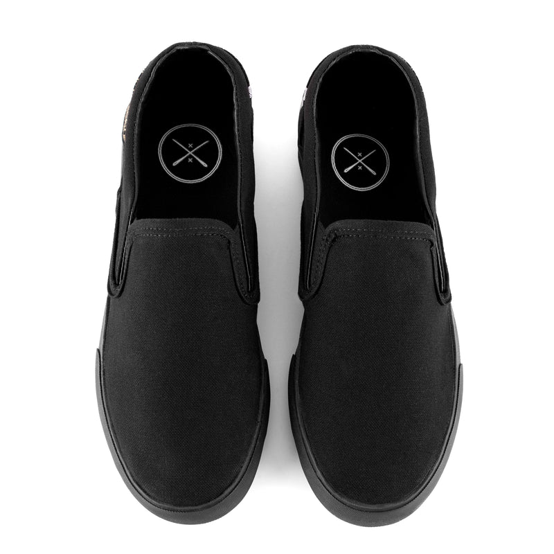 Inkkas Women's All Black Slip On (SHOE ART CONTEST)