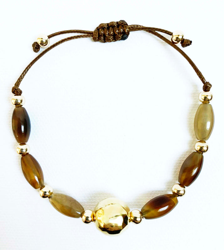 Inkkas Agatha & Gold Bracelet (Set of Two)