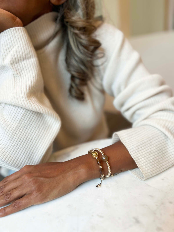 Inkkas Agatha & Gold Bracelet (Set of Two)