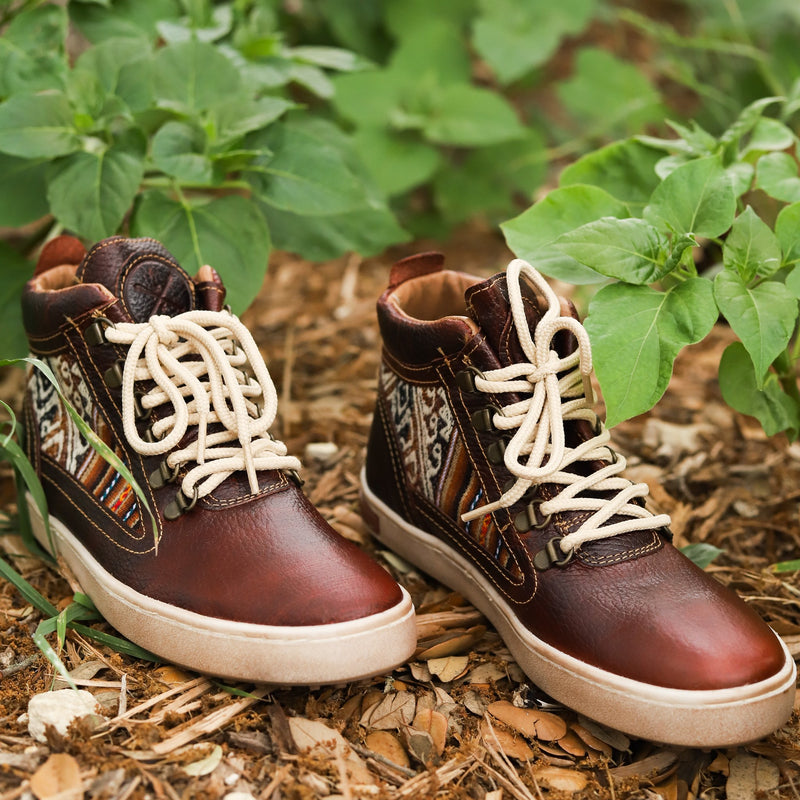 Inkkas Women's Brown Leather Camping Boot