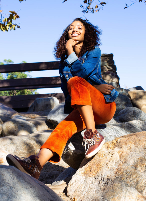 Inkkas Women's Brown Leather Camping Boot