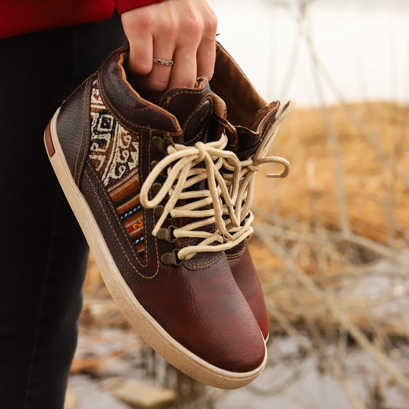 Inkkas Women's Brown Leather Camping Boot