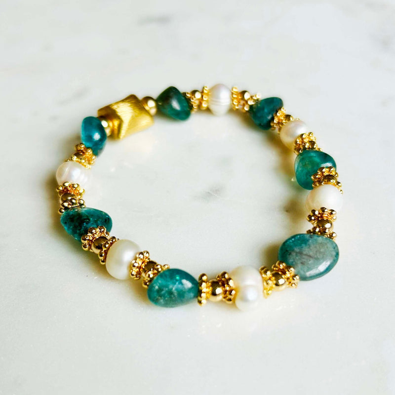 Inkkas Jade Green Quartz Bracelet