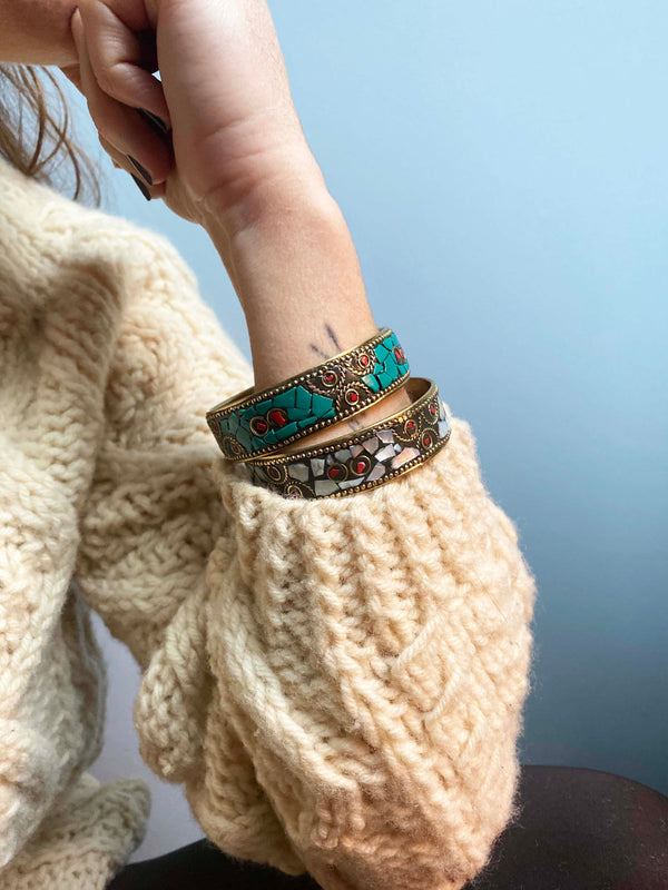 Inkkas Turquoise Mosaic Bangle