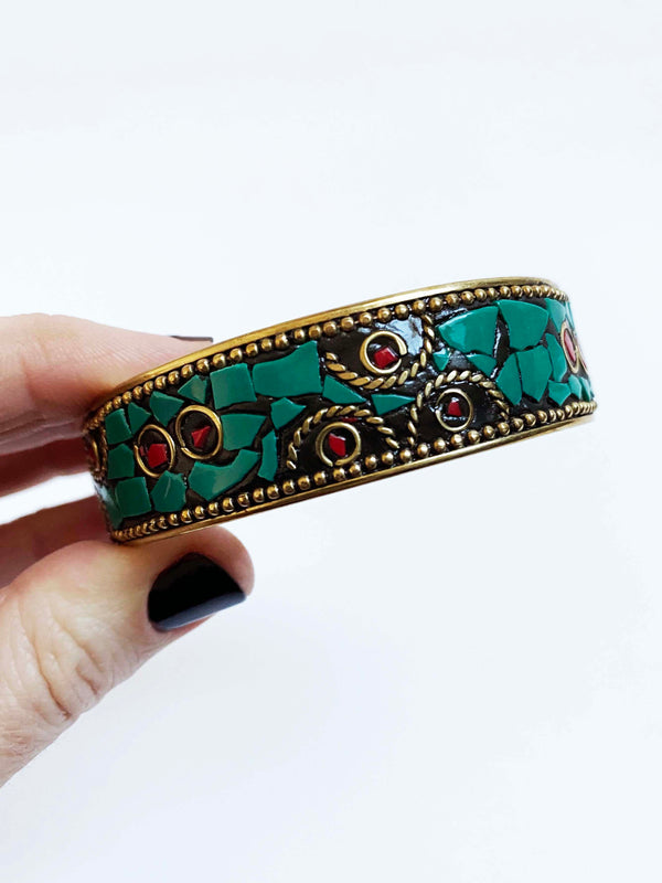 Inkkas Turquoise Mosaic Bangle