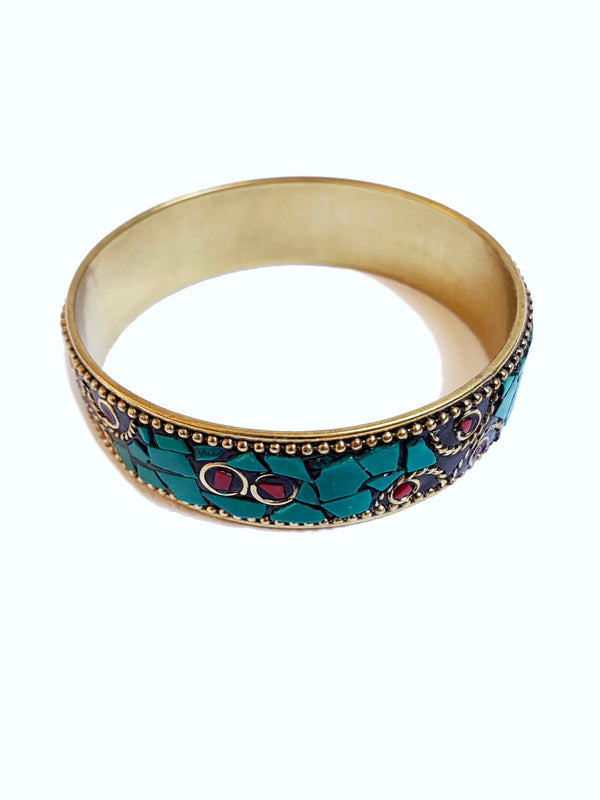 Inkkas Turquoise Mosaic Bangle