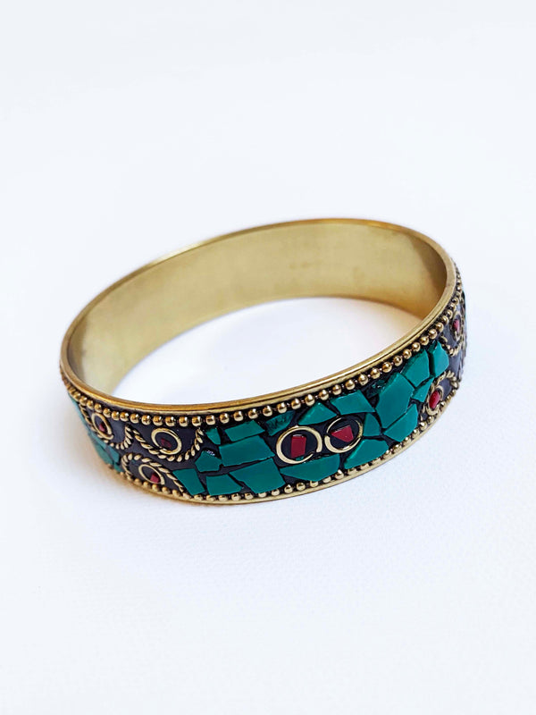 Inkkas Turquoise Mosaic Bangle