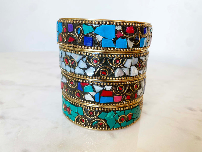 Inkkas Turquoise Mosaic Bangle