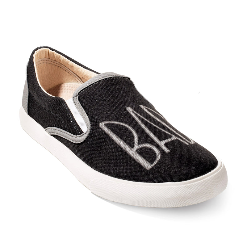 Inkkas Men's BADass - Black Slip On