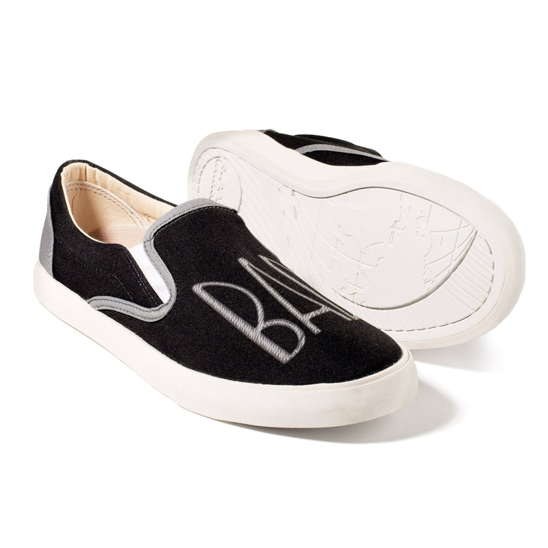 Inkkas Men's BADass - Black Slip On
