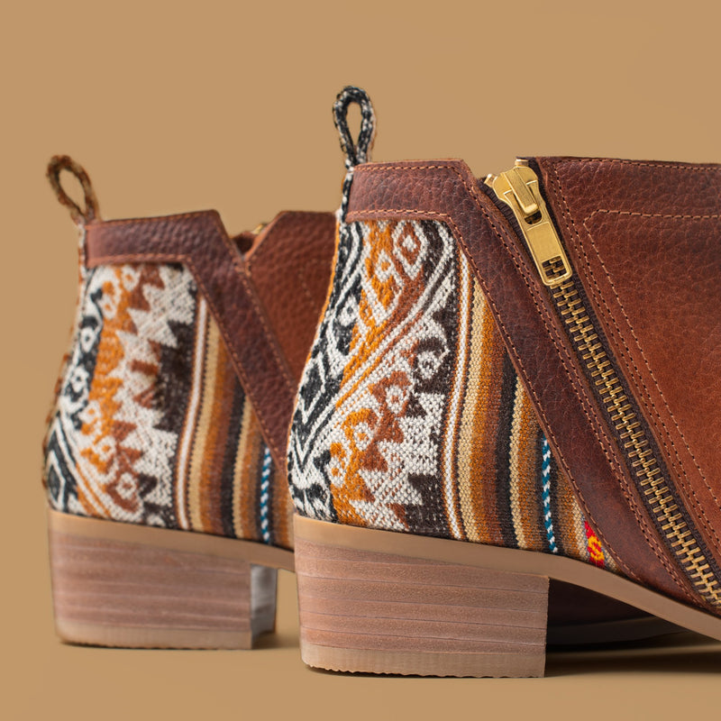 Inkkas Women's Brown Leather Bootie
