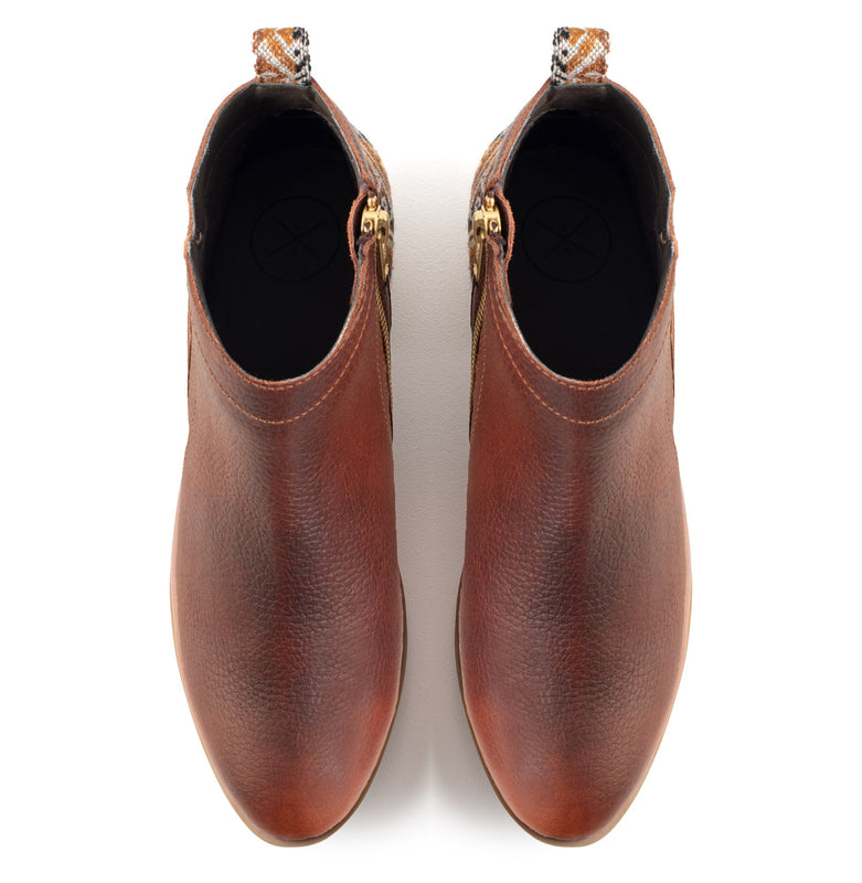 Inkkas Women's Brown Leather Bootie