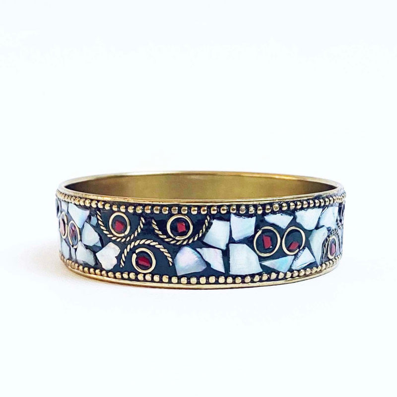 Inkkas White Hologram Mosaic Bangle